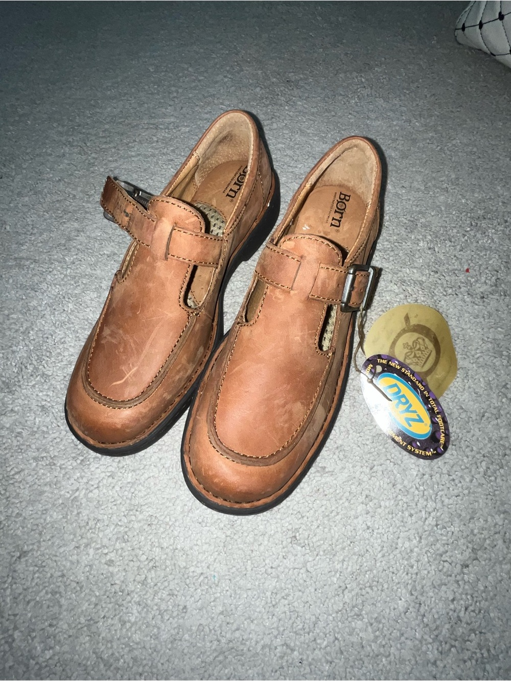 Born Shoes Nubuck Mary Jane Leather Comfort Loafers Dry Z